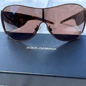 Dolce&Gabbana Women Sunglasses Brown with original box, glass case& dust cover